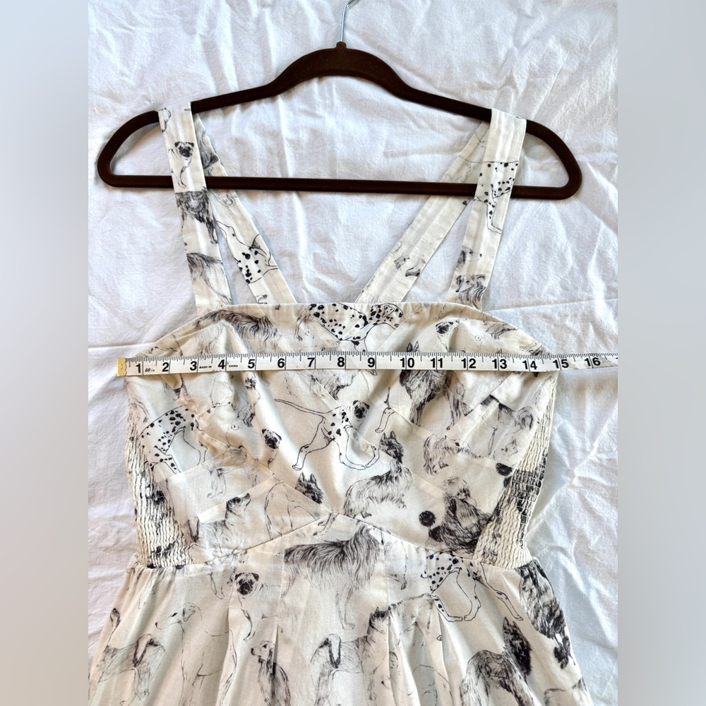 Anthropologie Maeve Fetch & Frolic Dog Print Midi Dress - Picture 7 of 16